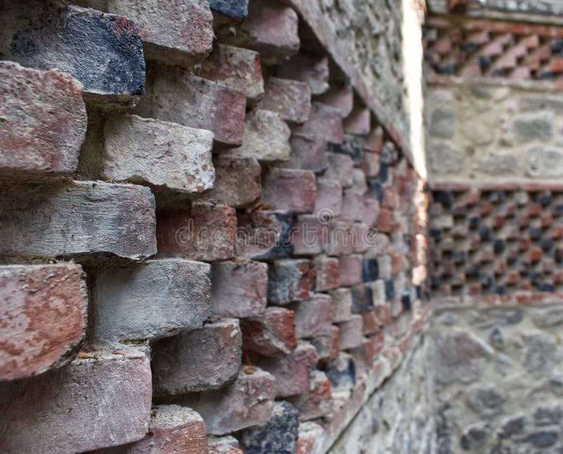 Rocchetta Mattei, Bologna, Italy. Interior wall embellishment. Selective focus. Grizzana Morandi / Bologna, Italy - August 13, 2020: Interior wall embellishment stock photo Rocchetta Mattei, Bologna, Italy. Interior wall embellishment. Selective focus. Grizzana Morandi / Bologna, Italy - August 13, 2020: Interior wall embellishment stock photo
