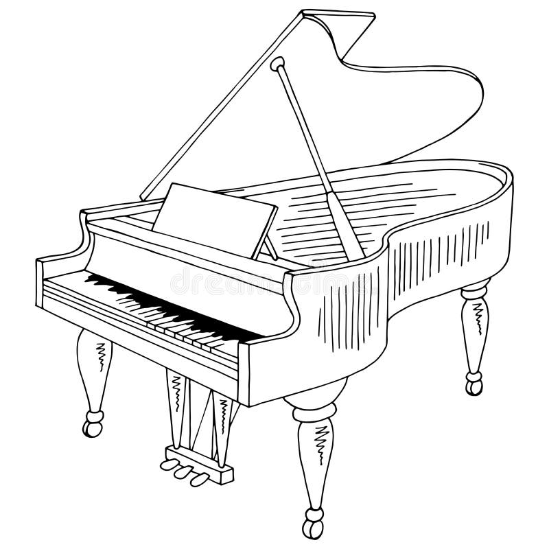 Großartiges Klavier vektor abbildung. Illustration von ...