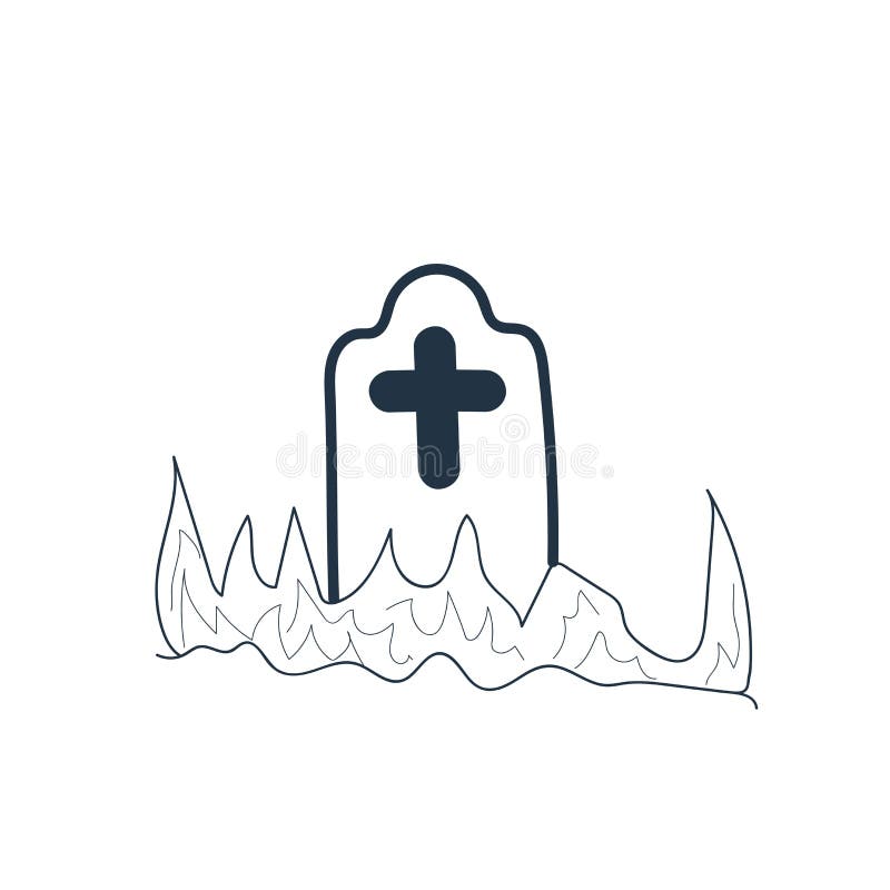 Grobowcowy ikona wektor odizolowywający na białym tle, grobowa znak ilustracja wektor Grobowcowy ikona wektor odizolowywający na białym tle, grobowa znak ilustracja wektor