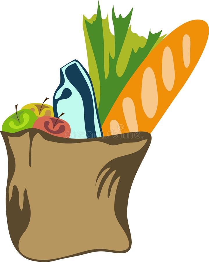 Grocery Bag Full Of Groceries Stock Photo - Image: 8373490