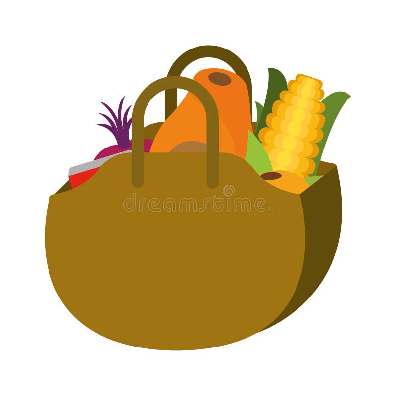 Grocery bag icon stock vector. Illustration of healthy 191116049