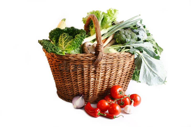 Grocery Basket stock image. Image of ingredients, kohlrabi 72604537