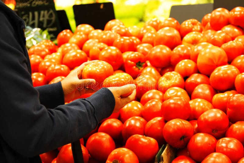 Grocery shopping stock photo