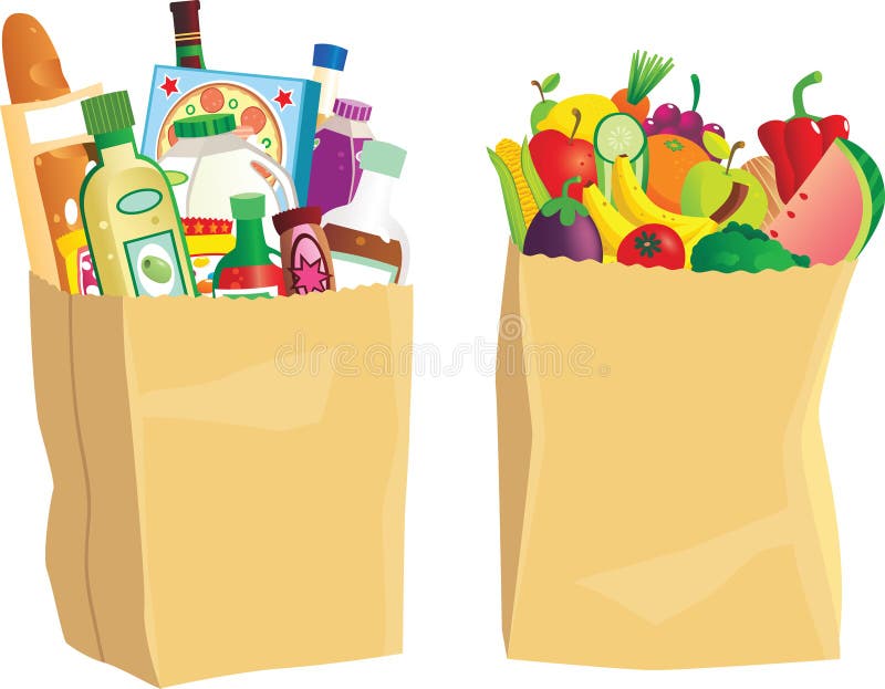 Free Clipart Grocery Bag