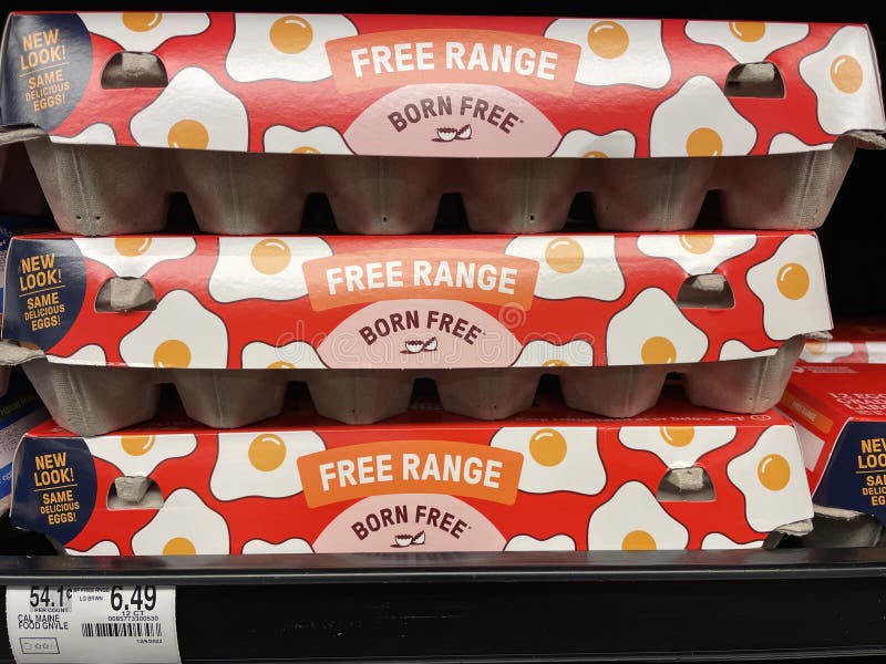 Grocery Store Free Range Eggs Born Free Editorial Stock Photo Image