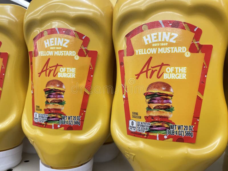 Grocery Store Heinz Mustard Side View Editorial Stock Photo Image of