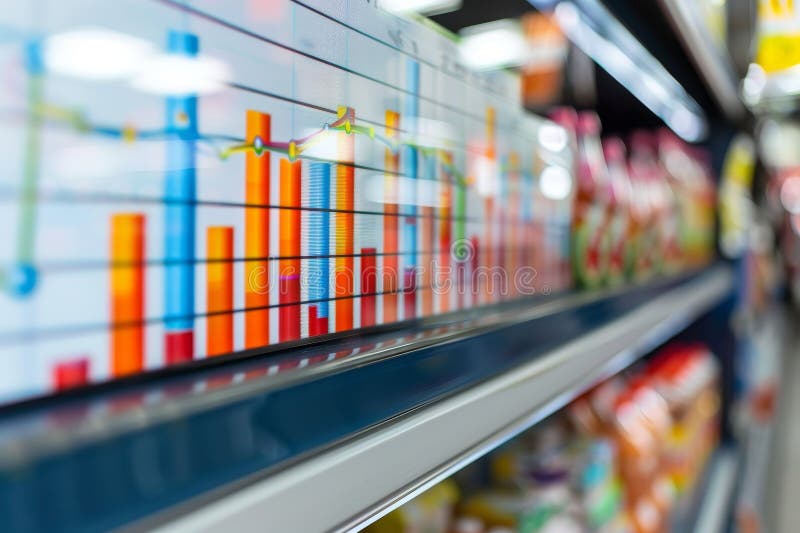 A Grocery Store Interior Featuring a Wall Chart Displaying the Top