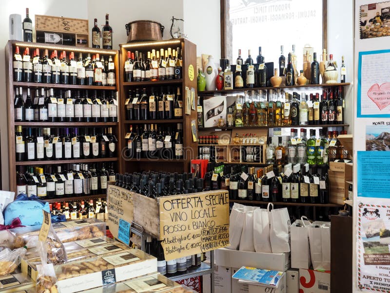 Grocery Store Interior in Italy Editorial Stock Image - Image of food ...