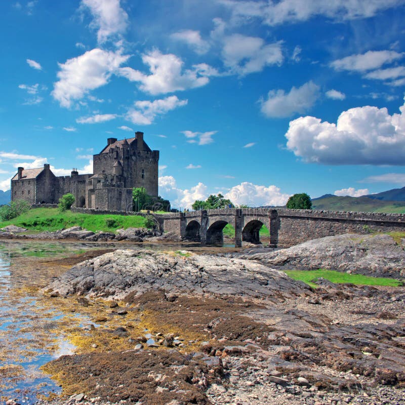 Grodowy donan eilean Scotland obrazy royalty free