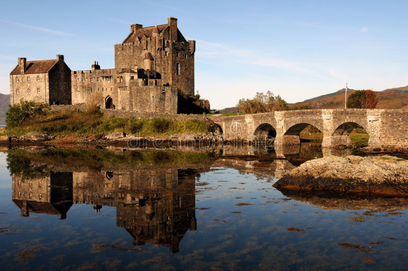 Grodowy donan eilean Scotland obraz stock