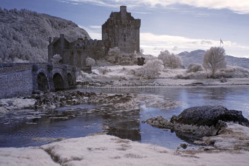 Grodowy donan eilean Scotland obraz stock