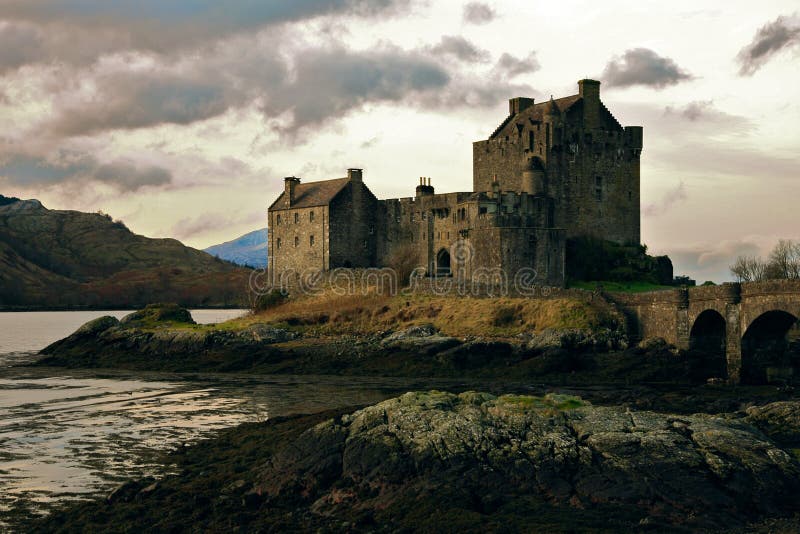 Grodowy donan eilean Scotland obraz stock