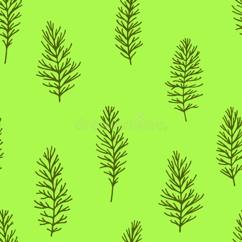 Groen bloemen naadloos patroon met twijgen vector illustratie Groen bloemen naadloos patroon met twijgen vector illustratie