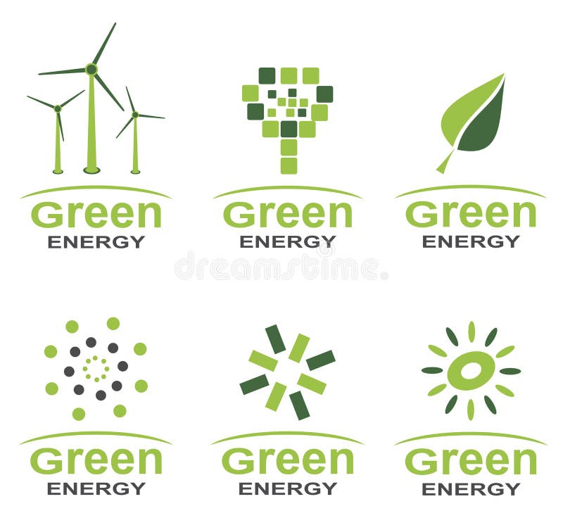 De groene reeks van het energieembleem