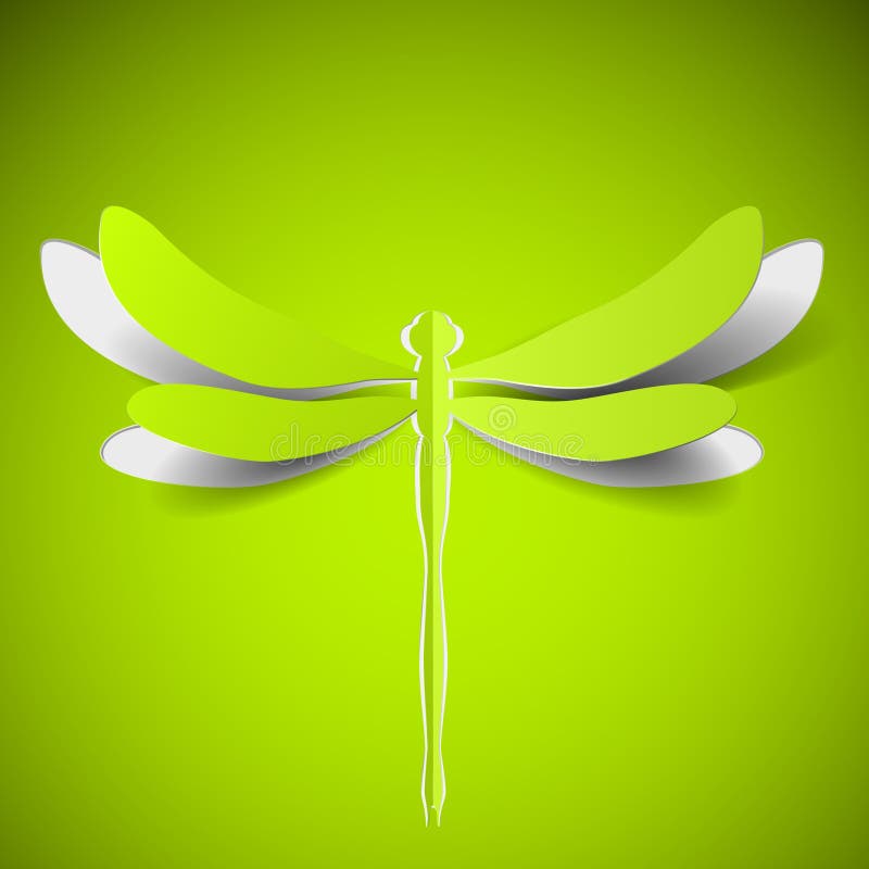 Green dragonfly symbol eps10 illustration. Green dragonfly symbol eps10 illustration