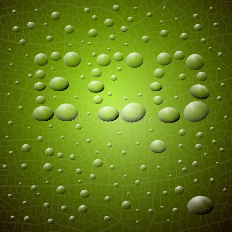 Groene Achtergrond. ECO-Titel van Waterdalingen wordt gemaakt op Glas dat. vector illustratie Groene Achtergrond. ECO-Titel van Waterdalingen wordt gemaakt op Glas dat. vector illustratie