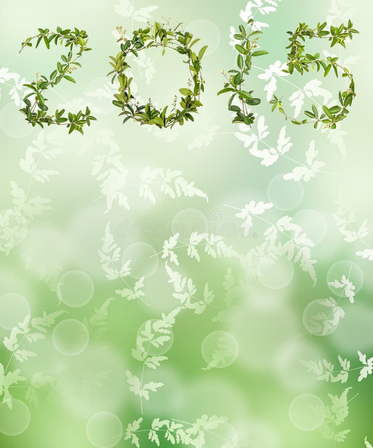 Groene bokeh van aard met blad stock illustratie