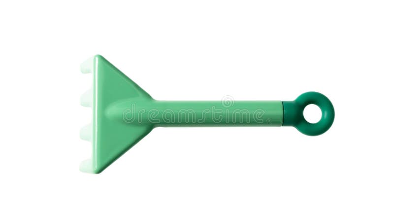 Groene die jonge geitjes het tuinieren hark op witte achtergrond wordt geïsoleerd royalty-vrije stock foto's Groene die jonge geitjes het tuinieren hark op witte achtergrond wordt geïsoleerd royalty-vrije stock foto's