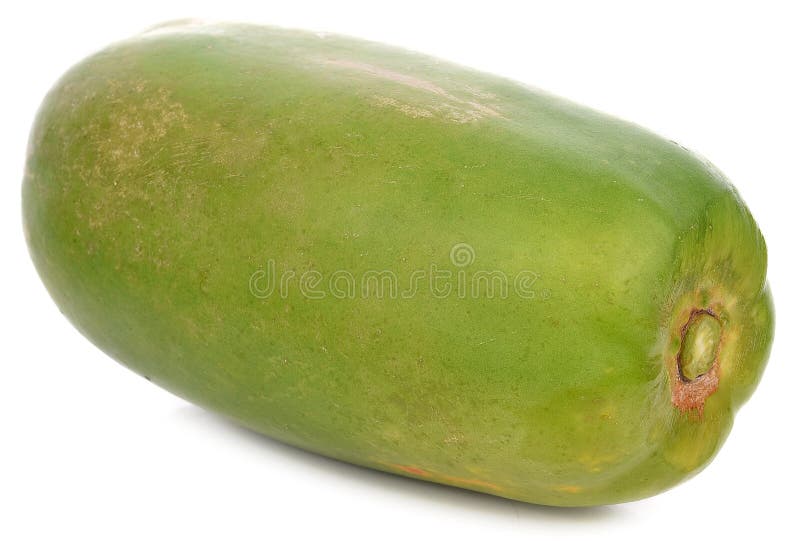 Groene die papaja op witte achtergrond wordt geïsoleerd royalty-vrije stock afbeelding Groene die papaja op witte achtergrond wordt geïsoleerd royalty-vrije stock afbeelding