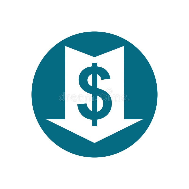 Groene dollar Prijsvermindering vector illustratie Groene dollar Prijsvermindering vector illustratie