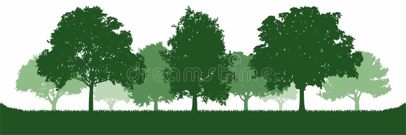 Groene Eiken Boom Forest Environment stock illustratie Groene Eiken Boom Forest Environment stock illustratie