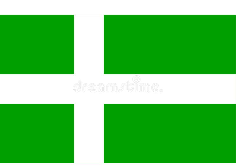 Groene en vlag stock illustratie. of -