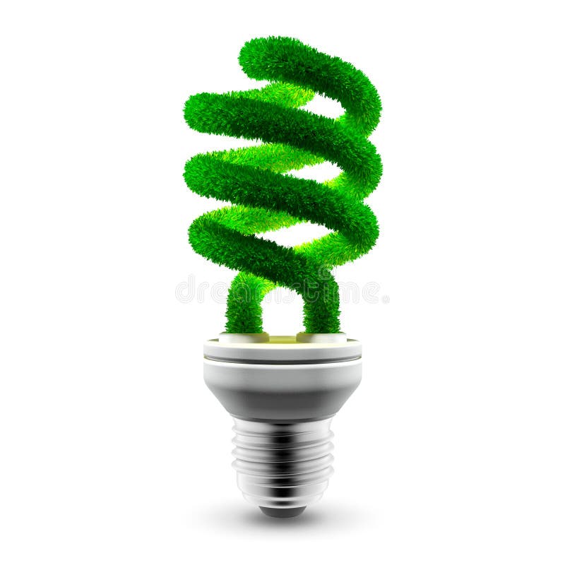 Groene energy-saving lamp