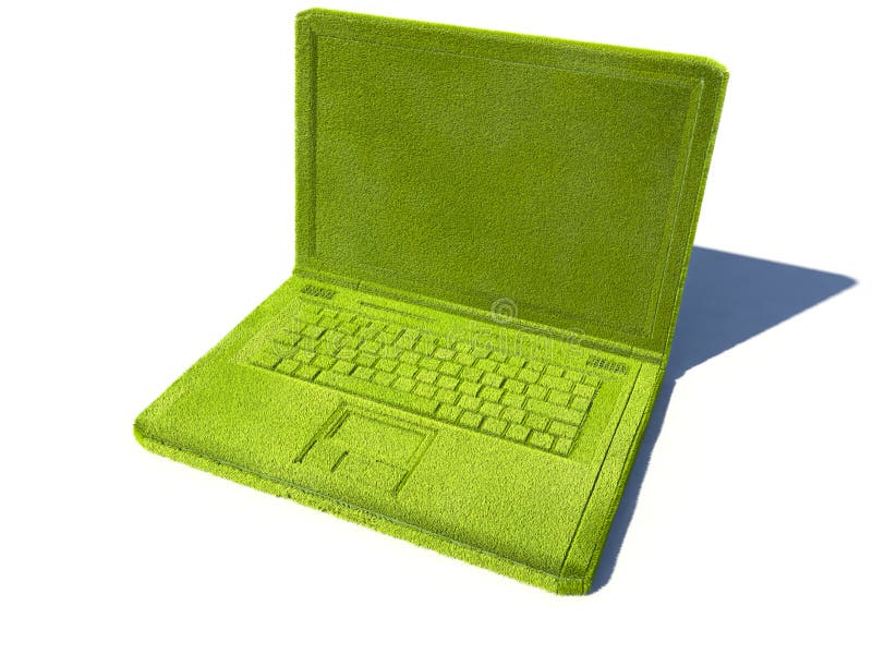 Paard heroïne Gewend aan Groene laptop stock afbeelding. Image of scherm, achtergrond - 9406841