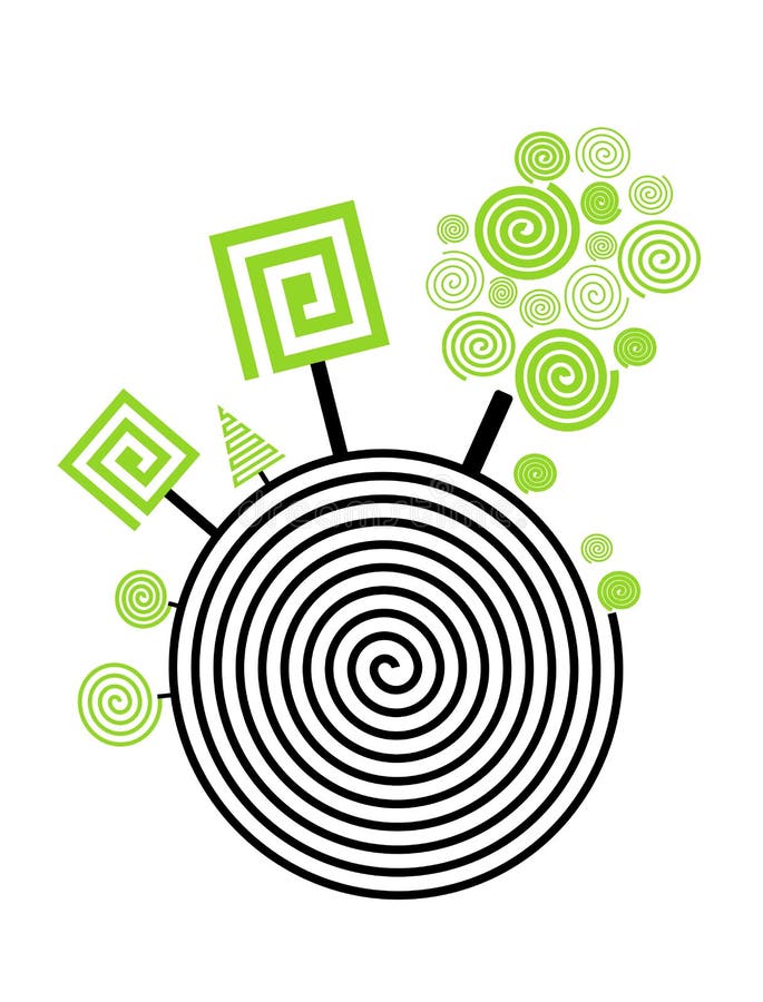 Groene planeet vector illustratie