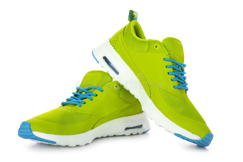 Groene Sportschoenen stock afbeeldingen Groene Sportschoenen stock afbeeldingen