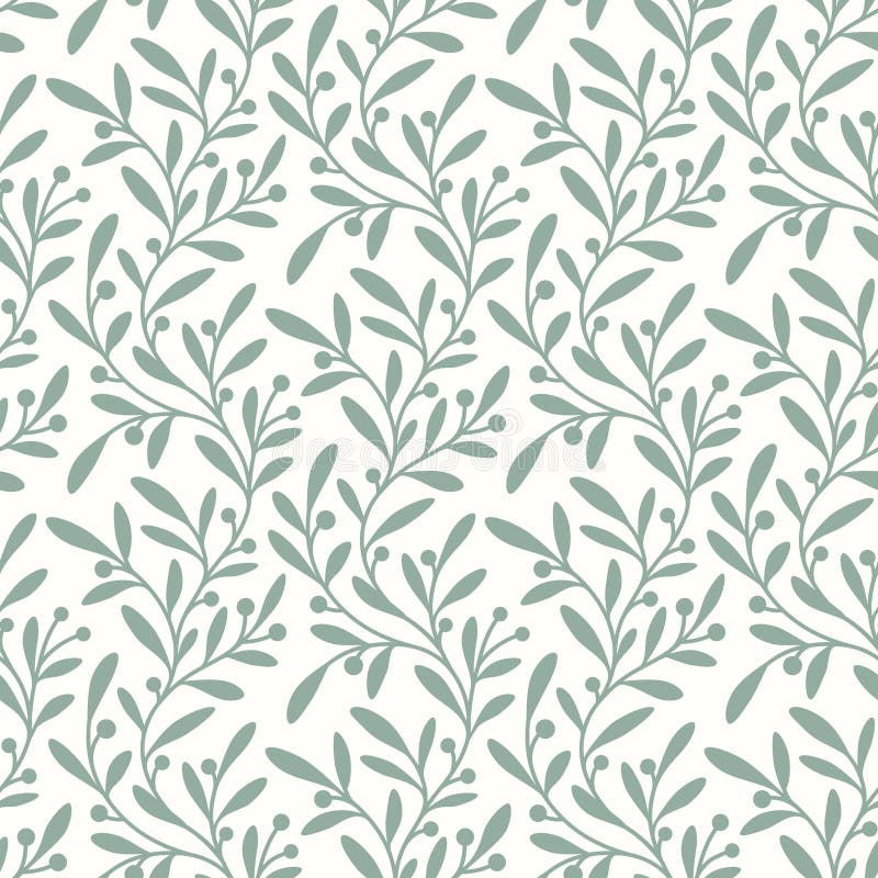 Groene tak Naadloos patroon royalty-vrije illustratie Groene tak Naadloos patroon royalty-vrije illustratie