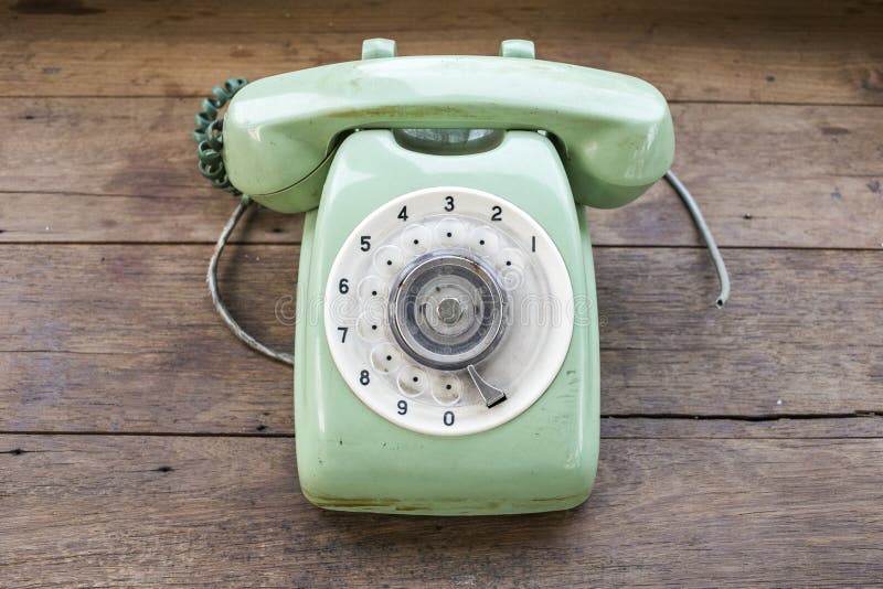 Groene uitstekende telefoon stock foto Groene uitstekende telefoon stock foto