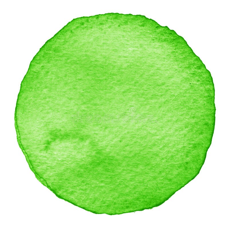 Groene waterverfcirkel Vlek met document textuur Ontwerpelement op witte achtergrond wordt geïsoleerd die Hand getrokken abstract vector illustratie Groene waterverfcirkel Vlek met document textuur Ontwerpelement op witte achtergrond wordt geïsoleerd die Hand getrokken abstract vector illustratie