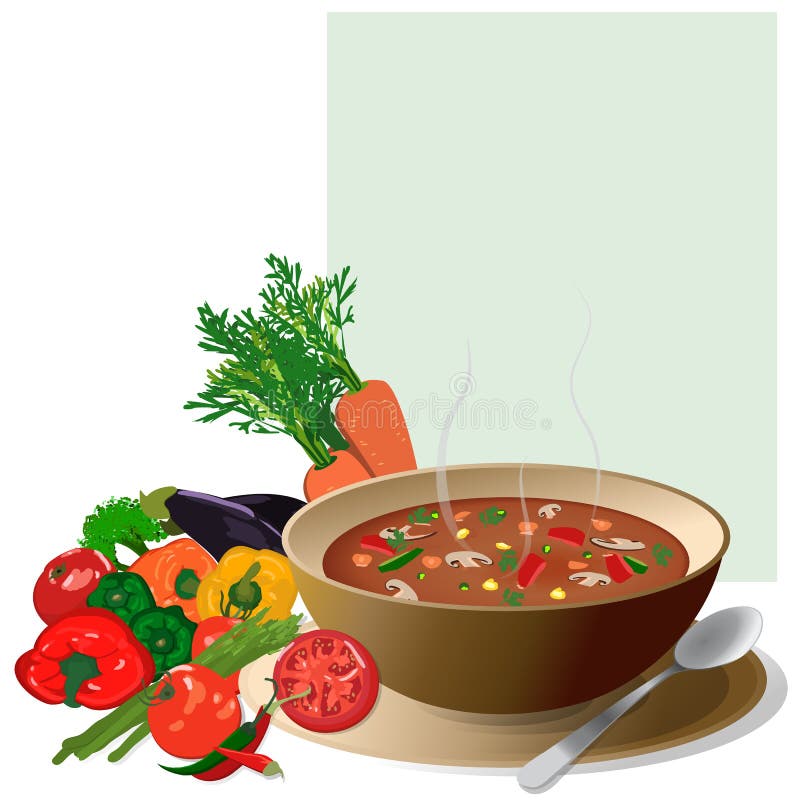 Groentesoep vector illustratie Groentesoep vector illustratie