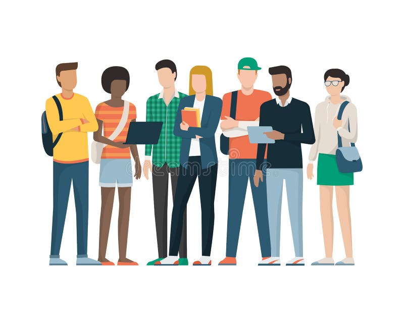 Groep Studenten royalty-vrije illustratie Groep Studenten royalty-vrije illustratie