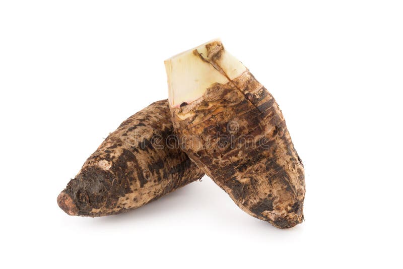 Download Groep Taro Root Isolated Op Witte Achtergrond Stock Afbeelding - Afbeelding bestaande uit corm, besnoeiing: 114226463
