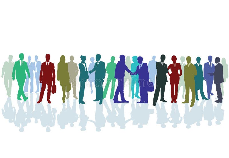 Groeps commerciële vergadering vector illustratie