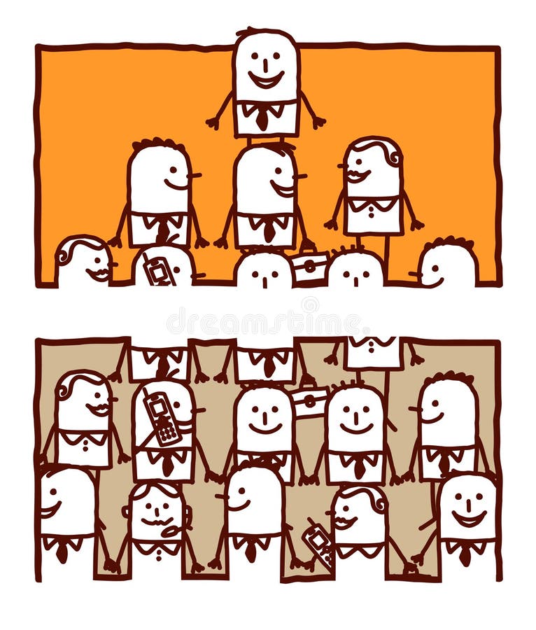 Groepswerk & leiding vector illustratie Groepswerk & leiding vector illustratie