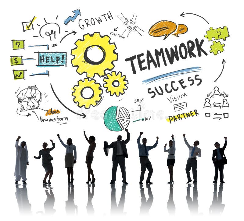 Groepswerk Team Together Collaboration Business Success Celebratio
