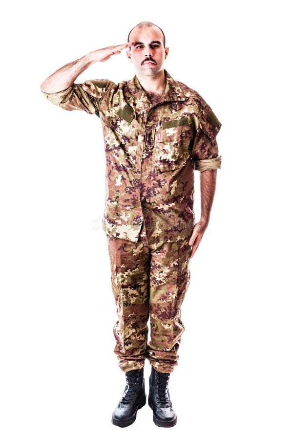 Groetende militair royalty-vrije stock afbeelding Groetende militair royalty-vrije stock afbeelding