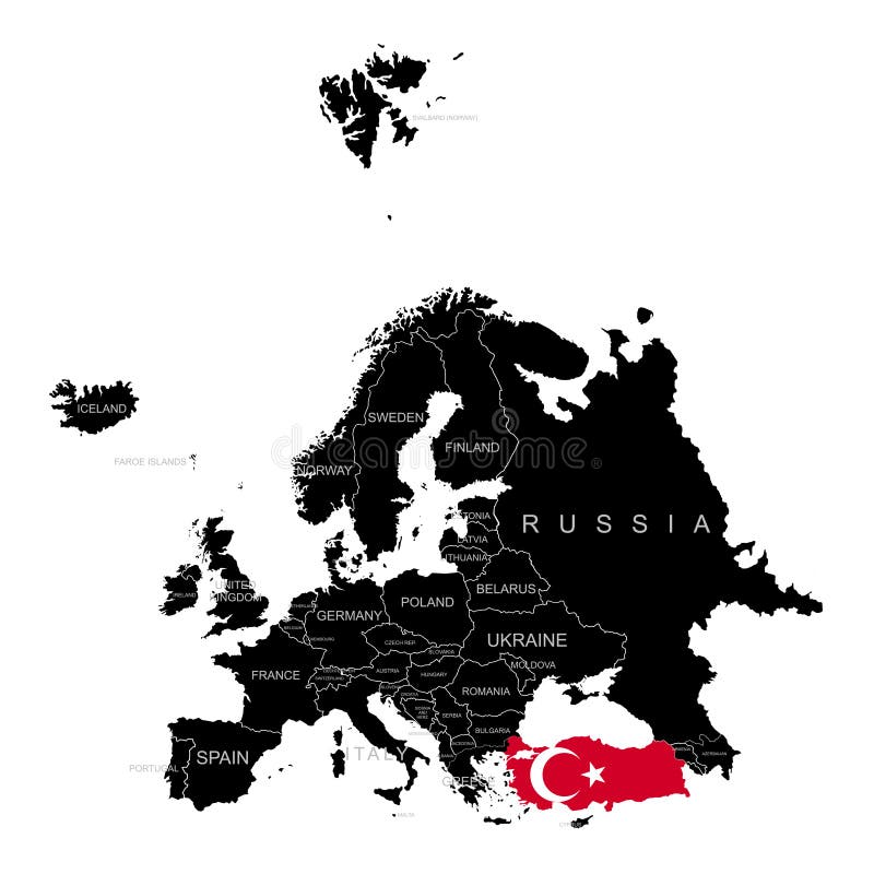De Witte Kaart Van Turkije Op Grijze Achtergrond, Vector ...