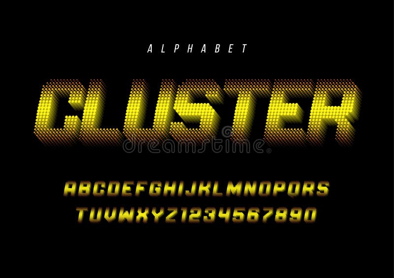 Grono stylizował pokaz chrzcielnicy projekt, abecadło, typeface, list ilustracji Grono stylizował pokaz chrzcielnicy projekt, abecadło, typeface, list ilustracji