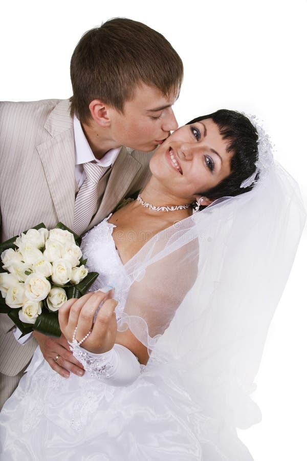 Groom and beautiful bride