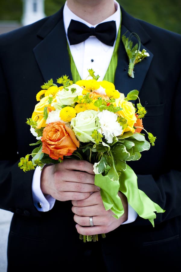 Groom Flowers stock image. Image of bride, wedding, reception 10707869