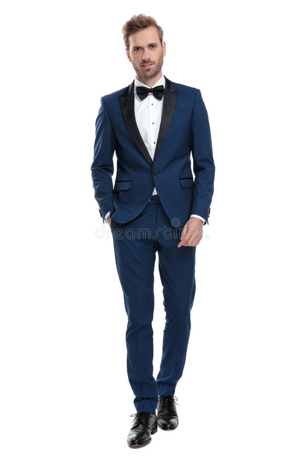 Blue Tuxedo Neck Tie stock image. Image of apparel, attire - 31421969