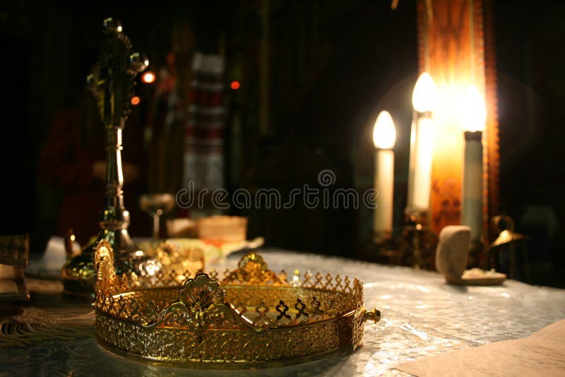 Groom's crown stock images