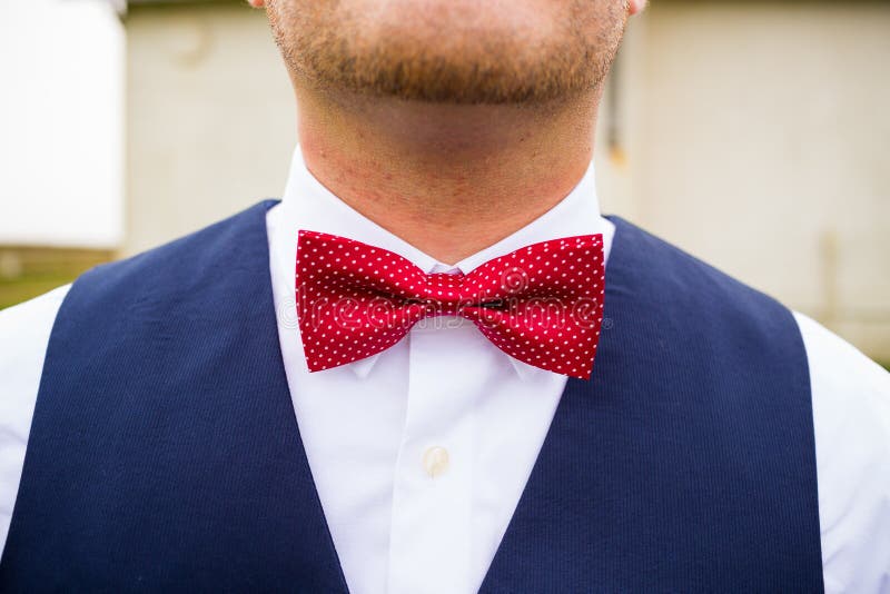 Groom Wearing Bowtie stock image. Image of wedding, groomsmen - 35320027