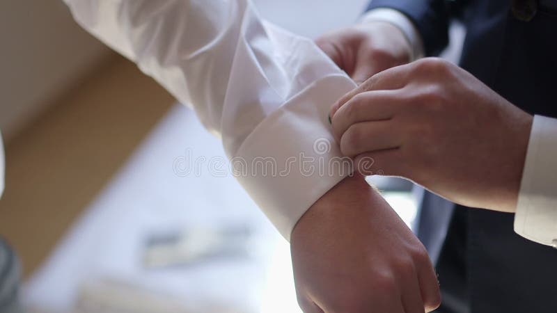 The groom wears for a wedding