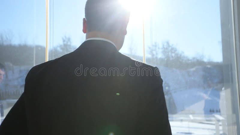 Groom at the window terrace