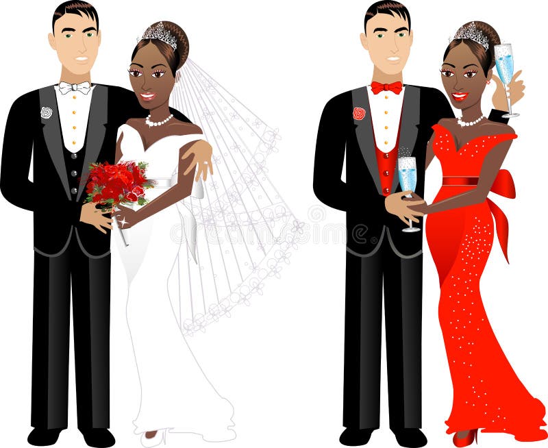 Vector Illustration. A beautiful bride and groom on their wedding day. Wedding Couple 1. Vector Illustration. A beautiful bride and groom on their wedding day. Wedding Couple 1.